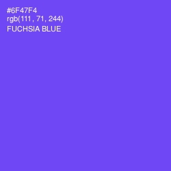 #6F47F4 - Fuchsia Blue Color Image